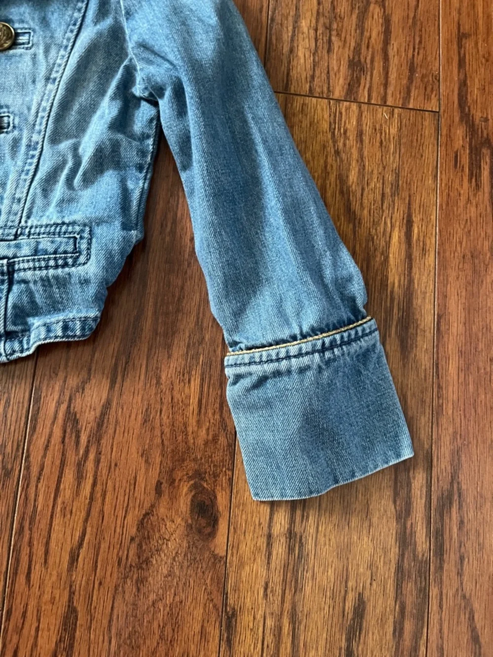 GAP Girls Light Blue Denim Military-Style Jacket